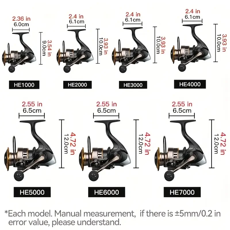 Carrete ROOBLINOS ultraligero HE 1000 ~ 7000 5,2: 1 relación de engranaje carrete de Metal CNC carrete de pesca giratorio para agua dulce y salada - imagen 5