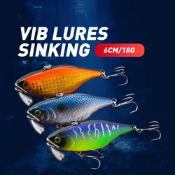 Johncoo 6cm18g señuelo de pesca VIB señuelo hundido cebo de pesca, señuelo de invierno cebo de pesca con fondo de hielo