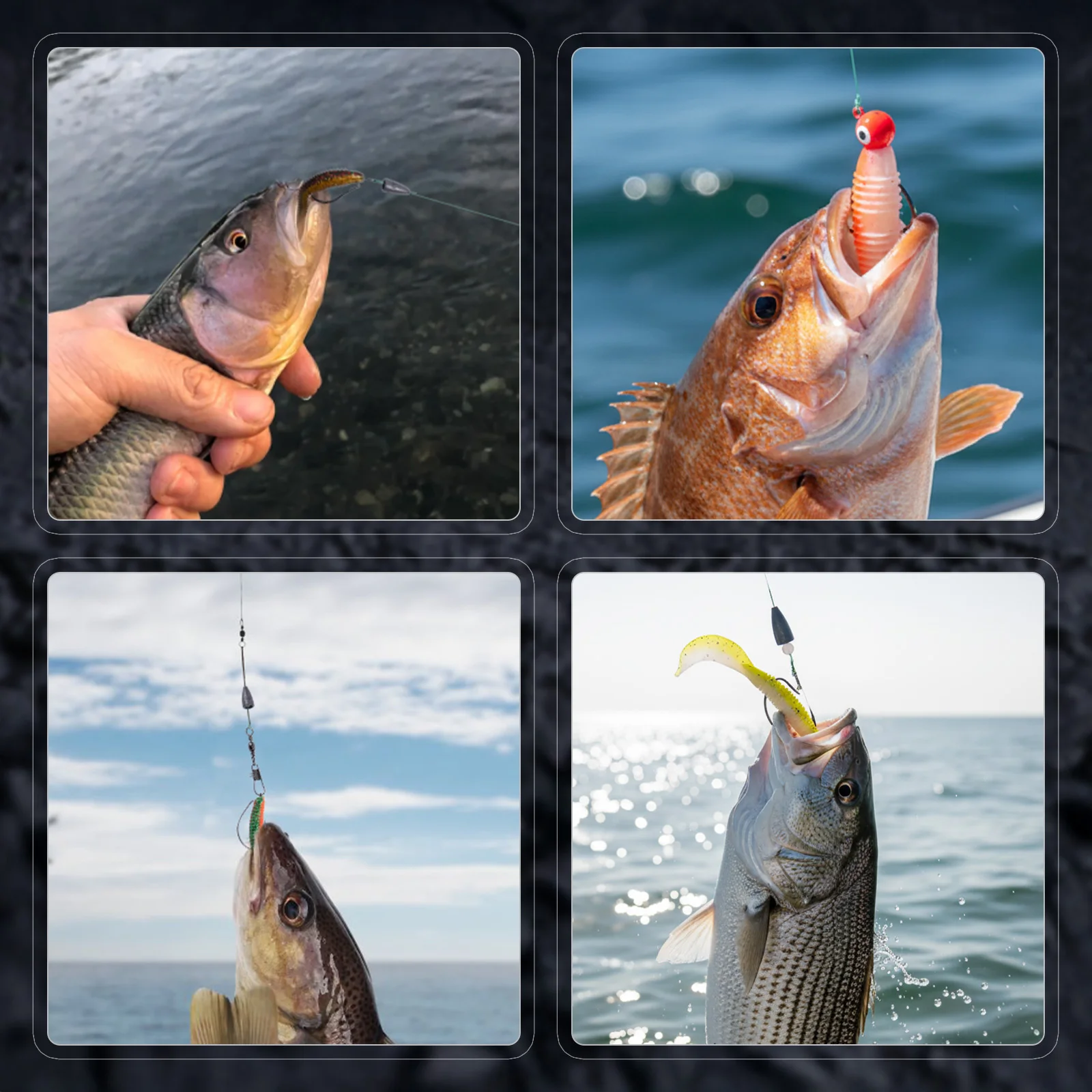Goture Kit señuelos blandos y duros pesca mar también río - imagen 3
