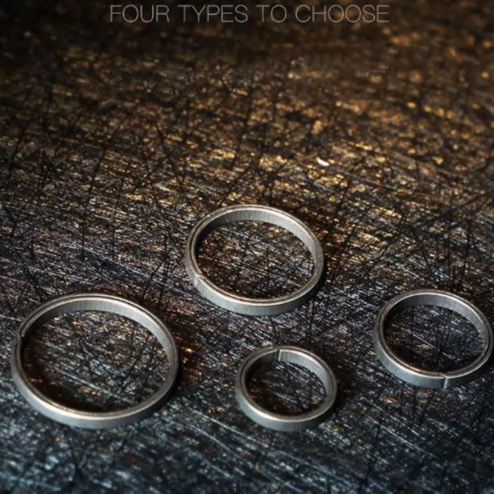 LLavero EDC de aleación de titanio de 20mm/24mm/29mm/33mm, portátil, 4 tamaños, llavero con hebilla para exteriores, herramienta colgante para viajes y acampada - imagen 4