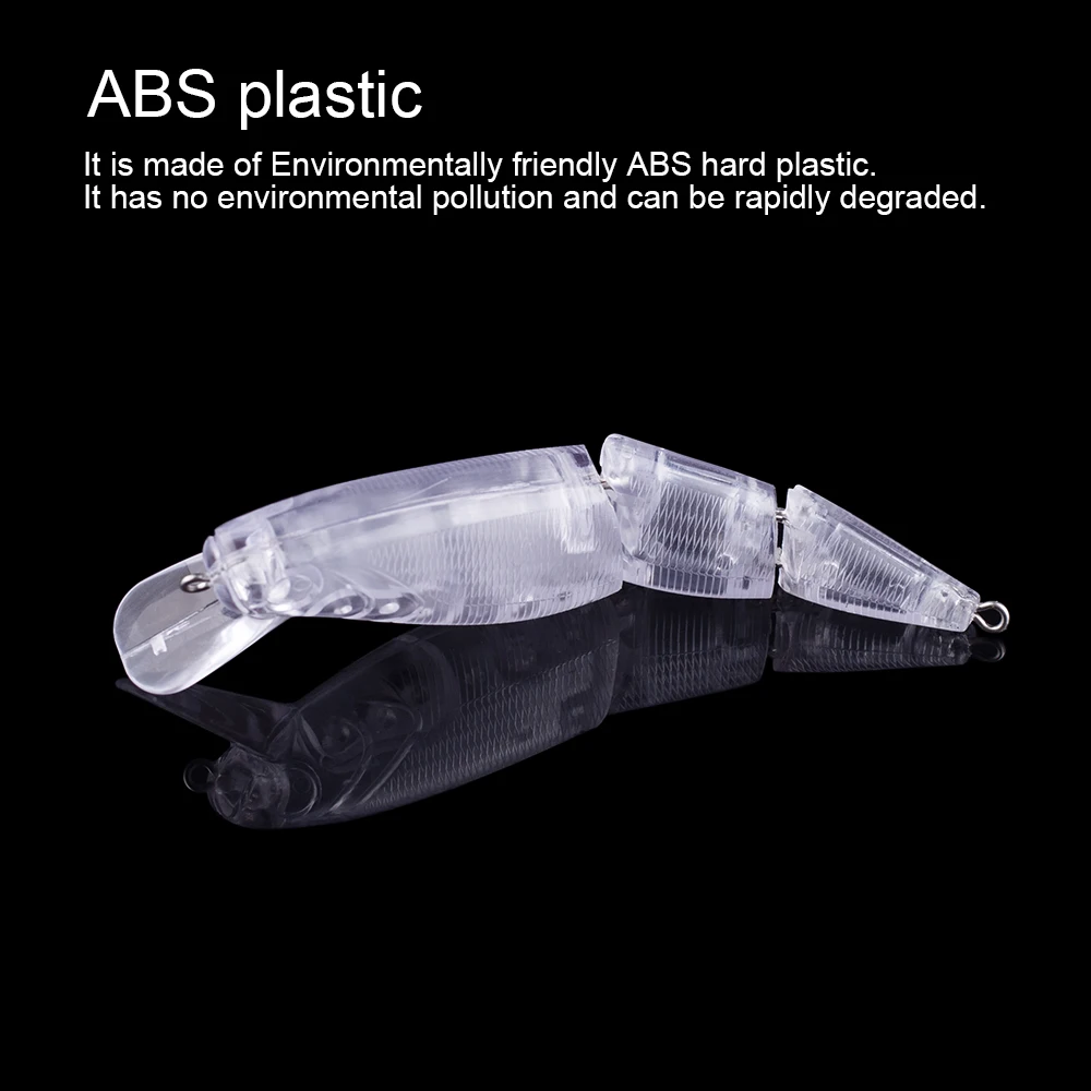 Hanlin-SEÑUELOS DE PESCA DE pececillos flotantes sin pintar, cebos Wobbler en blanco, aparejos de plástico duro, 10/20 piezas, 11CM, 13G, 2 articulaciones - imagen 5