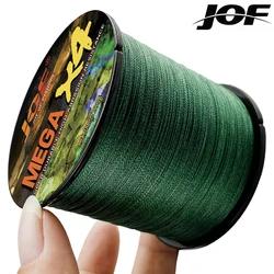 JOF-sedal de pesca trenzado de 4 hebras, hilo de pescar de 1000M, 500M y 300M, de resistencia superfuerte, multifilamento de 4 tejidos, para carpa, 10-80lbs