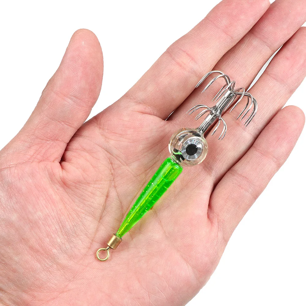 Luz LED subacuática luminosa para pesca, 9cm/8,1g, superimpermeable, fluorescente, brilla en la oscuridad - imagen 5