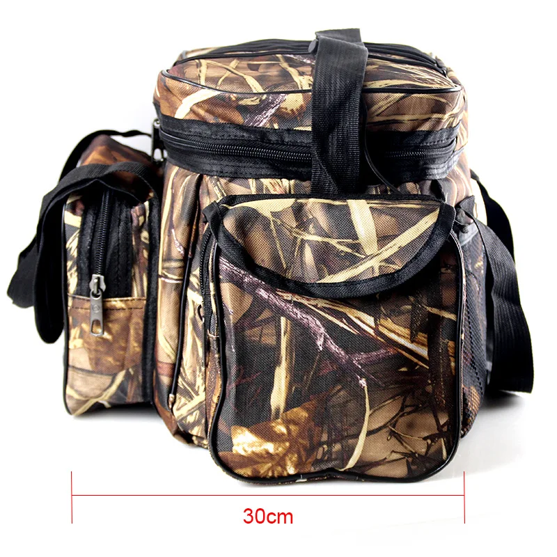 Bolsa de pesca impermeable de nailon de gran capacidad, aparejos de pesca multiusos, bolsas de hombro impermeables de dos capas para exteriores - imagen 2