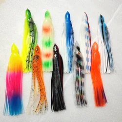 Señuelo Marlin de 9 ", faldas de calamar, señuelos, cebo de goma, gran juego, señuelo de pesca de curricán, faldas de pulpo de repuesto para pesca atún