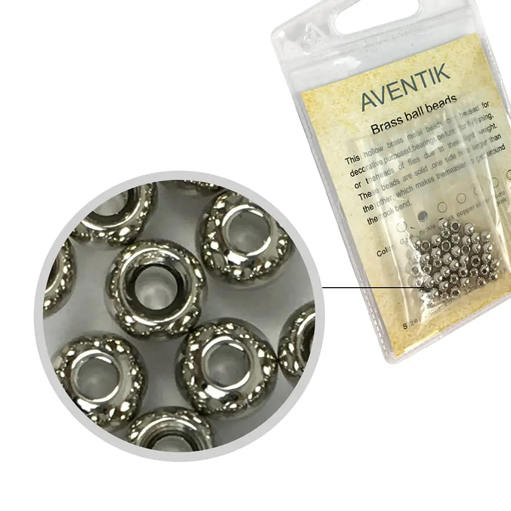 Aventik 50 Uds cuentas de latón 1,5-4,8mm cabeza de atado de moscas Material de atado de moscas multicolor Ninfa bola de cobre accesorio de pesca - imagen 4