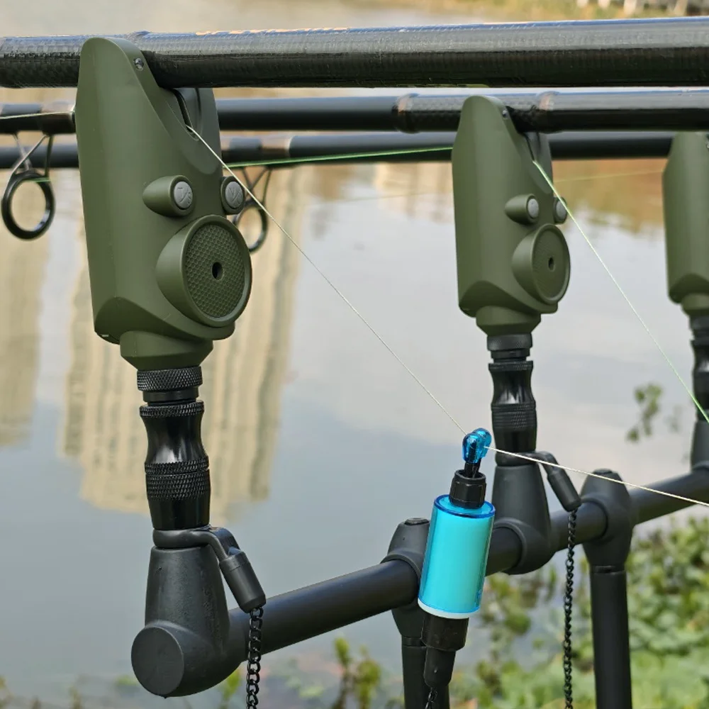 Hirisi-alarma de mordedura de pesca inalámbrica, resistente al agua, Color verde, indicador de pesca de carpa S6, accesorios de pesca - imagen 2