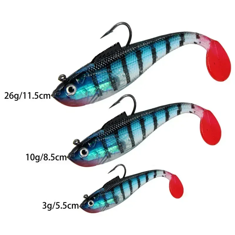 ALASICKA-cebo tipo Roadrunner para pesca en el mar salvaje, 5,5 cm, 8,5 cm, 11cm, 3g, 10g, 26g, cebo suave de plástico PVC, 1 Uds. - imagen 4