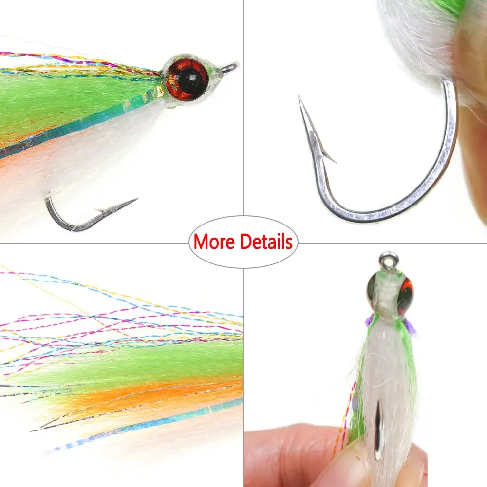 Bimoo # 1 4,13 pulgadas epoxi 3D ojos de pez Minnow Streamer fibra sintética Baitfish mosca trucha lubina salmón Steelhead Señuelos de pesca - imagen 4