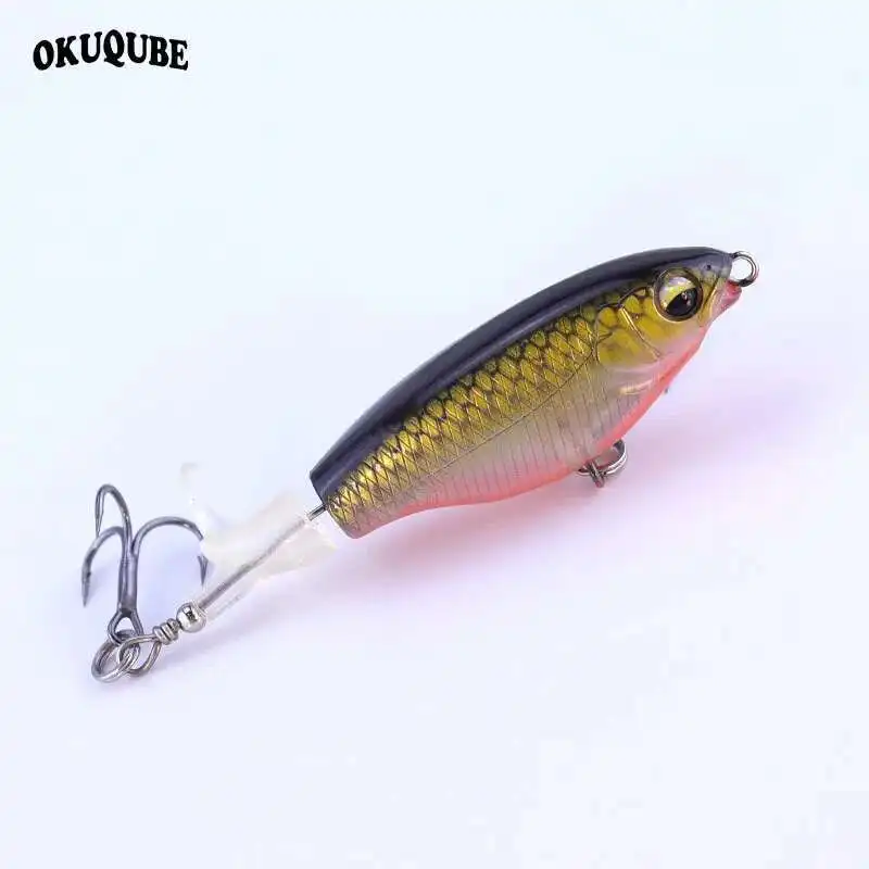 Wobblers flotantes para pesca de lubina, señuelo duro Artificial, pececillo realista, 7,5 cm, 6,5g - imagen 3