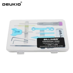 1 Juego de removedor de pasadores de rodamiento de carrete de pesca, llave de mantenimiento, destornillador, pinzas, Kit de herramientas de reparación, carrete de Baitcasting modificado DIY