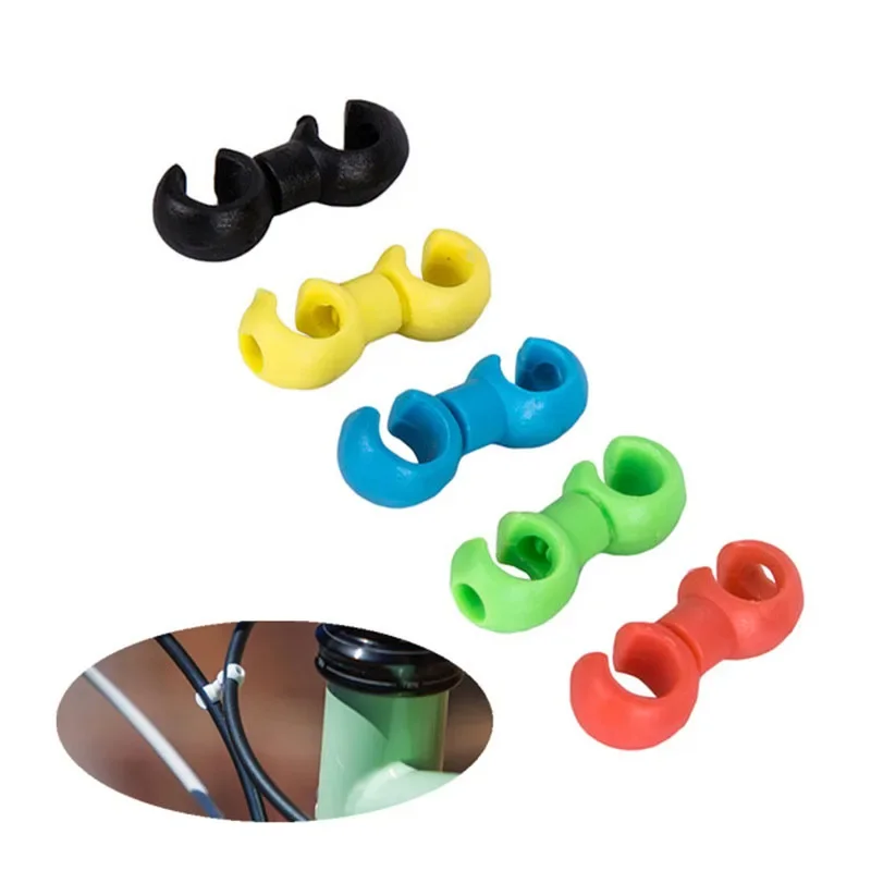 10 Uds. Accesorios para bicicleta de montaña, tipo esposas, hebilla de cubo, dispositivo de almacenamiento, tubo de cambio, manguera de freno, hebilla S - imagen 4