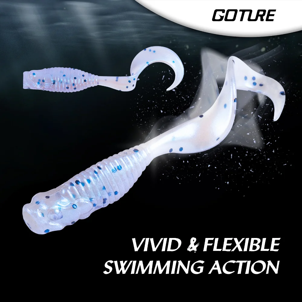 Goture 20 unids/lote juego de Señuelos de Pesca blandos Wobblers de PVC Swimbait con señuelo olor a pescado cebo de gusano 50mm 1,19g cebos artificiales Pesca - imagen 4