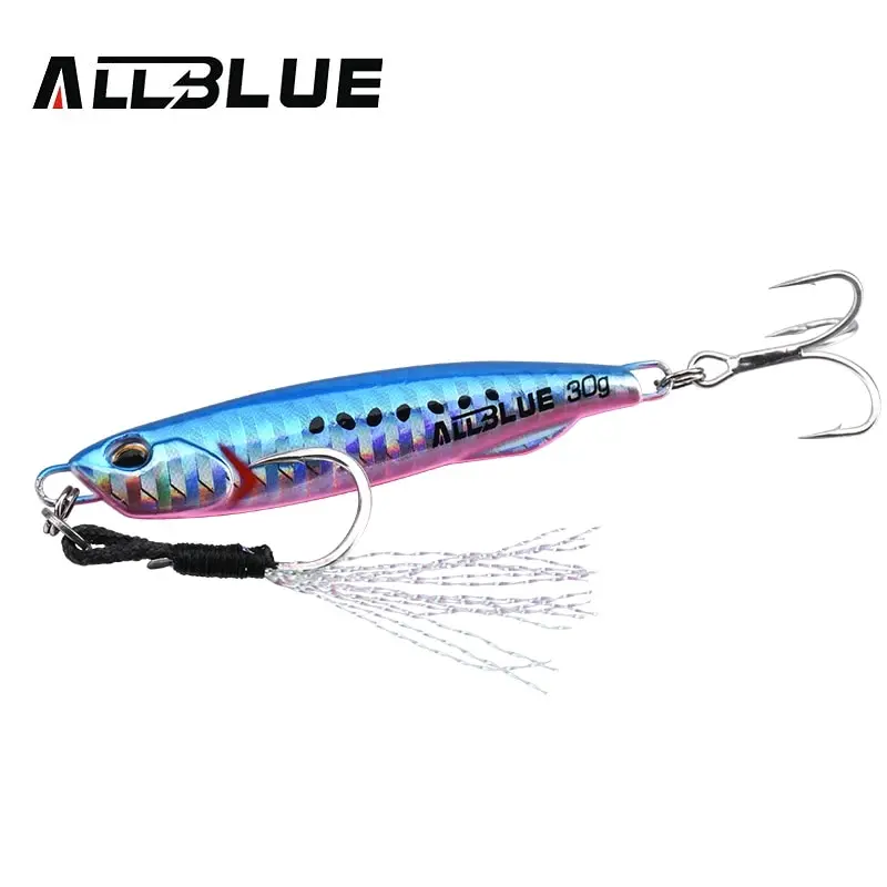 ALLBLUE DRAGER SLIM Metal Casting Jig Spoon 20G 30G 40G 60G Shore Drag Cast Jigging Sea Bass señuelo cebo Artificial aparejos de pesca - imagen 3