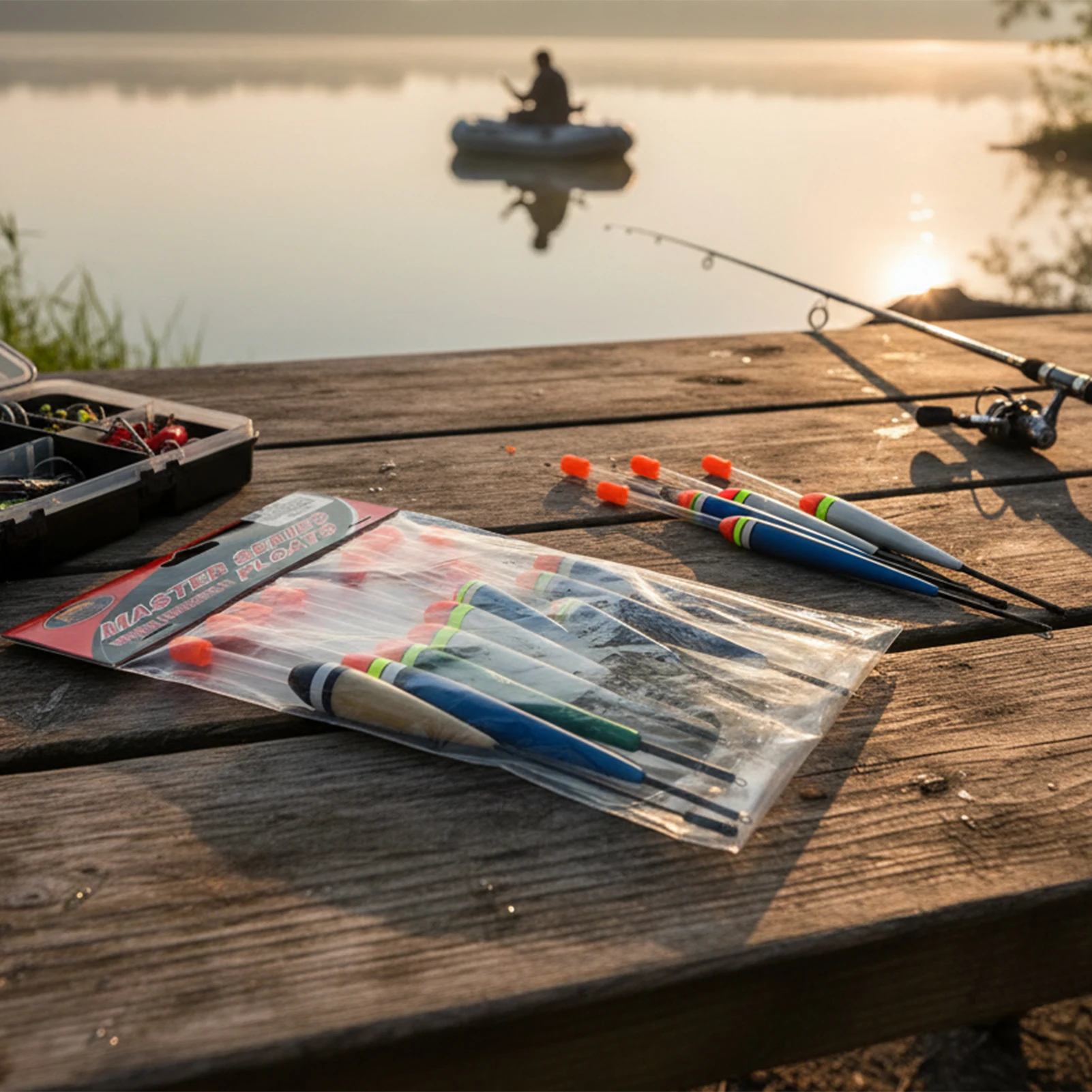 Juego de flotadores de pesca, flotador de madera de bálsamo portátil para agua dulce, agua salada, invierno, exterior, engranajes de pesca en hielo, accesorios de pesca, 10 Uds. - imagen 5
