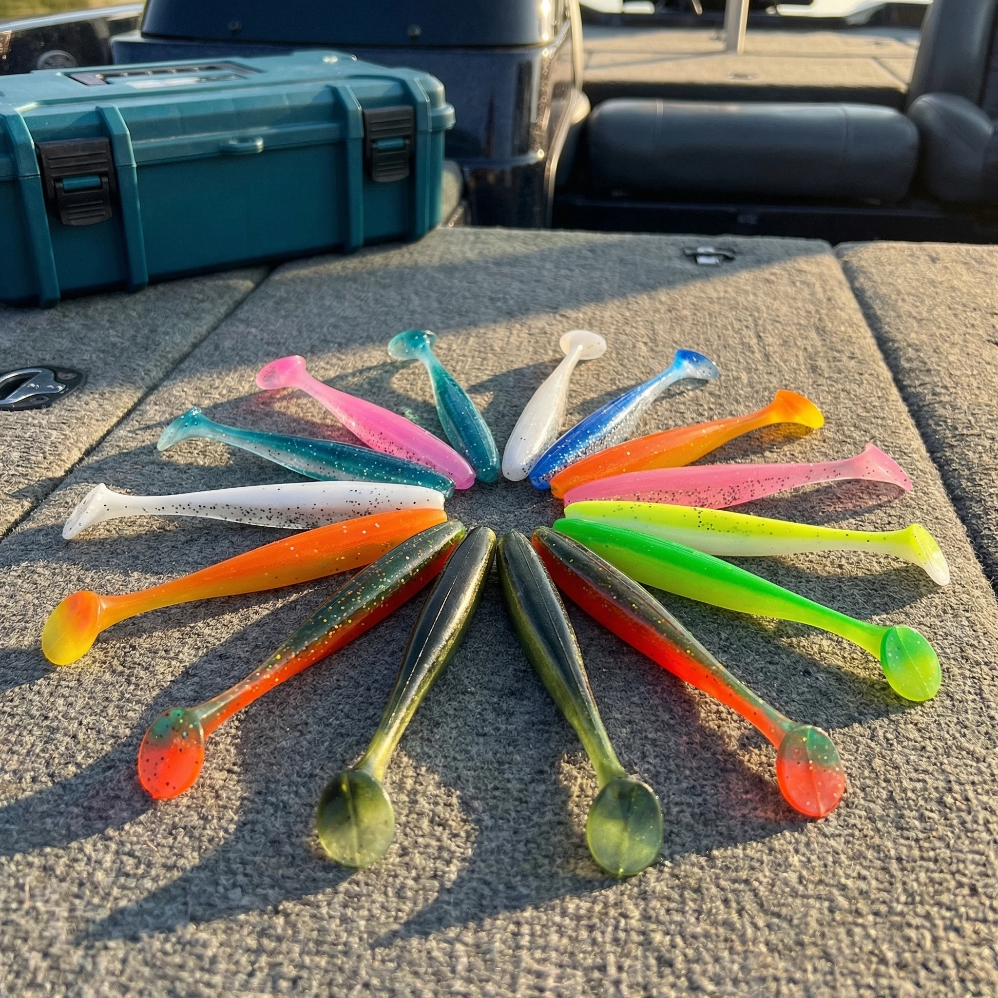 Señuelos blandos cola en T – Micro swimbaits de silicona para perca