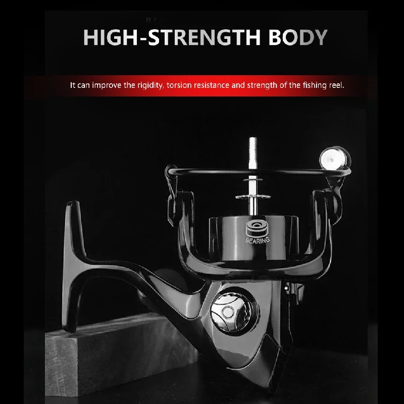 2025 nuevo HK1000-7000 Metal/EVA mano izquierda/derecha intercambiable carrete de pesca agarre 5,2: 1 carrete giratorio de alta velocidad pesca de carpa carrete de agua salada - imagen 5
