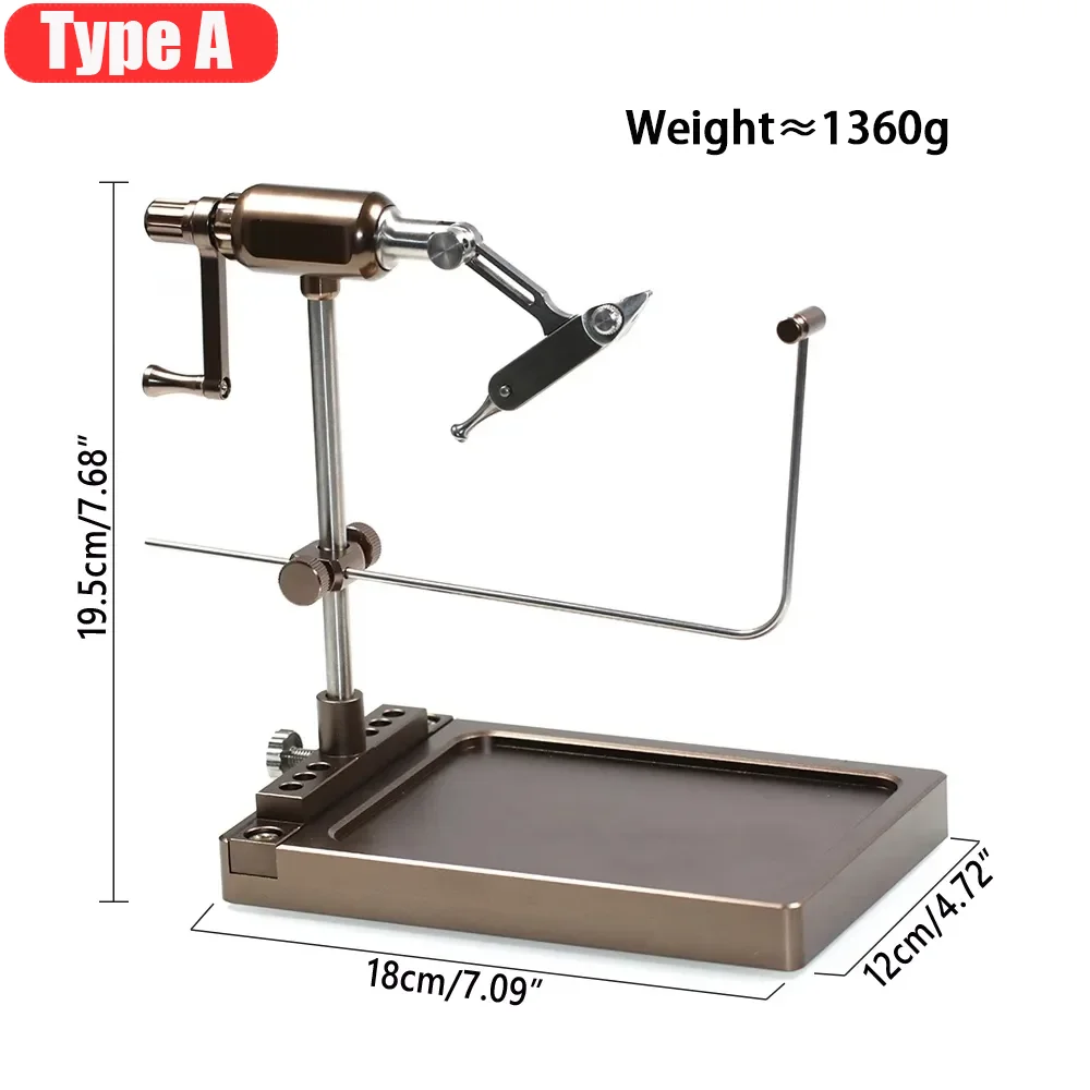 Wifreo 360 °   Tornillo de banco de atado de moscas de pesca con rotación, herramienta para atar moscas, anzuelo de pesca Jigging, herramientas para hacer señuelos - imagen 3