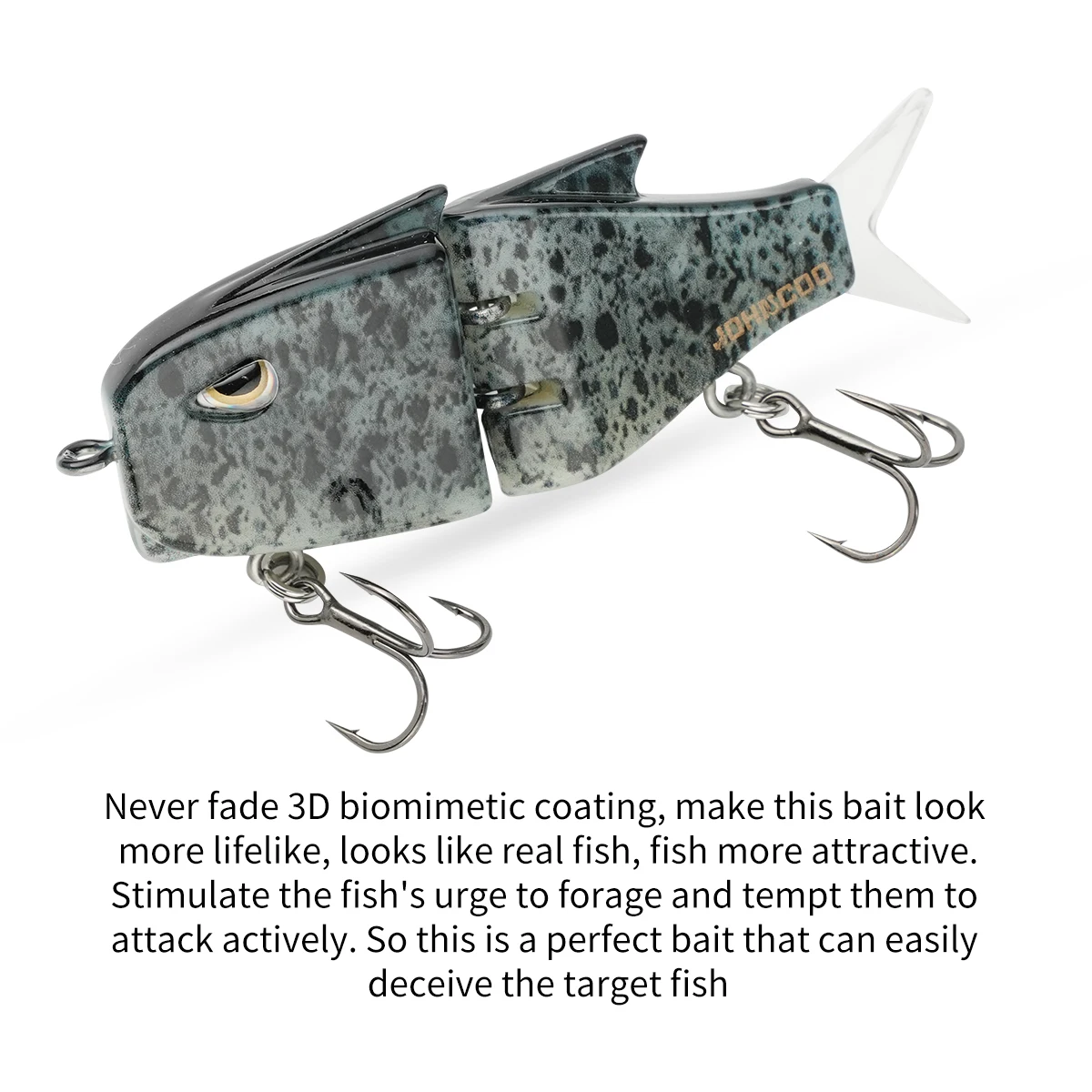 Señuelo de pesca multiarticulado, 7cm, 10,5g, con ganchos dobles, hundimiento lento, cebo de pesca Artificial de 2 secciones, 1 Uds. - imagen 3