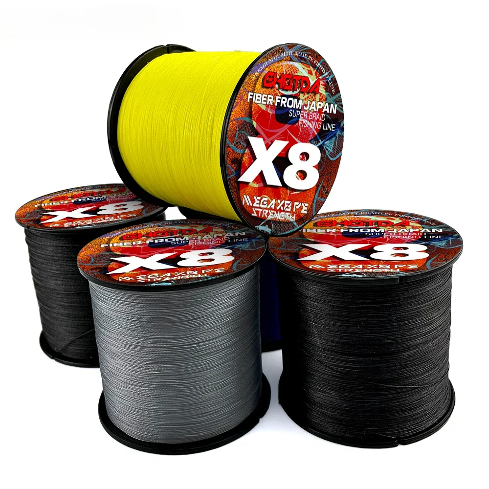 GHOTDA-sedal de Pesca trenzado X8, cuerda de Pesca de 8 hebras, superfuerte, multifilamento de PE, tejido para Pesca en agua salada, 100M, 300M - imagen 3