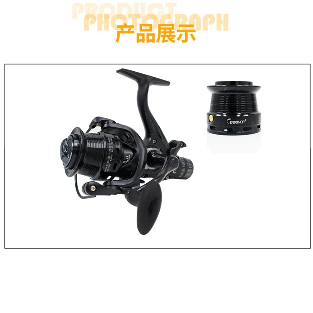 Carrete de pesca de carpa 9 + 1 doble fuerza de descarga freno delantero y trasero rueda giratoria carretes de sedal 5,2: 1/4,7:1 relación de engranaje - imagen 5