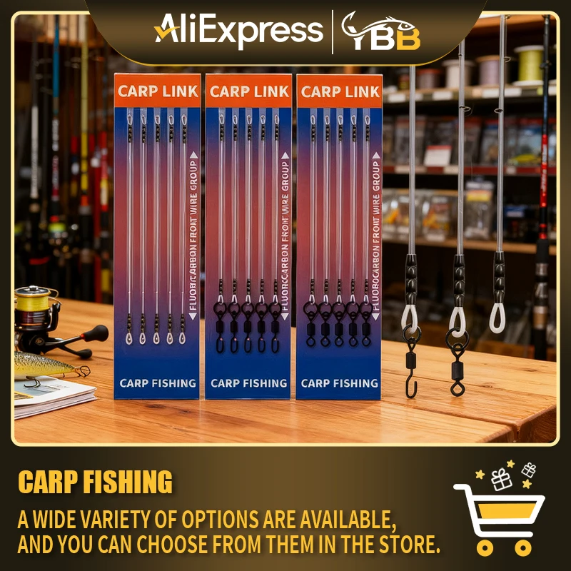 Kit aparejos feeder para carpa - líder fluorocarbono y pelo