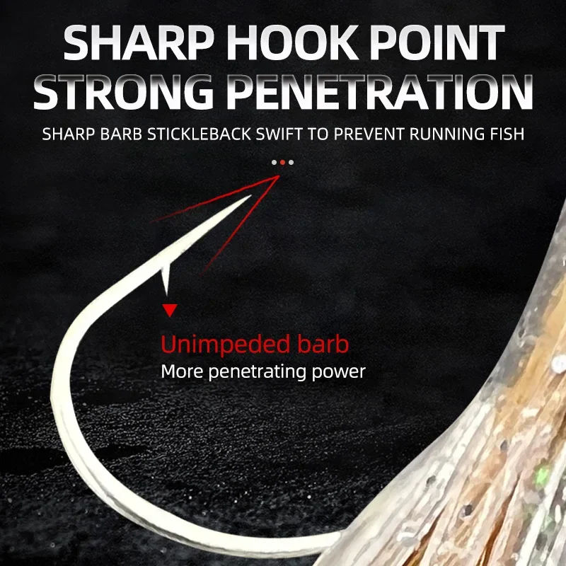 5 capuchas luminosas pulpo caballa plumas Sabiki cebo Rigs con señuelos de cuerda pesca calamar maratón RigsTackle pesca señuelo conjunto - imagen 3