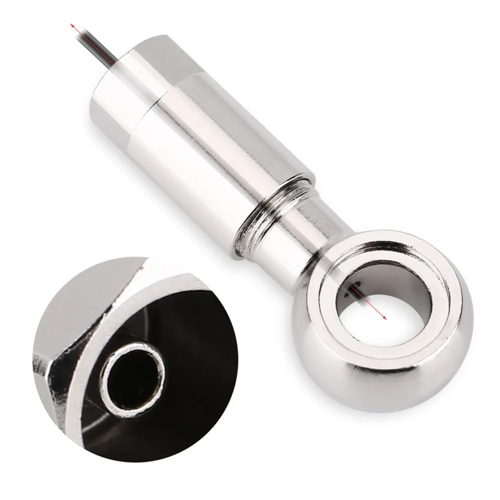 Zilveren olieschijfinzetset roestvrij staal en koper eenvoudige installatie remslangset voor SLX XT XTR Magura MT4 AVID - imagen 3