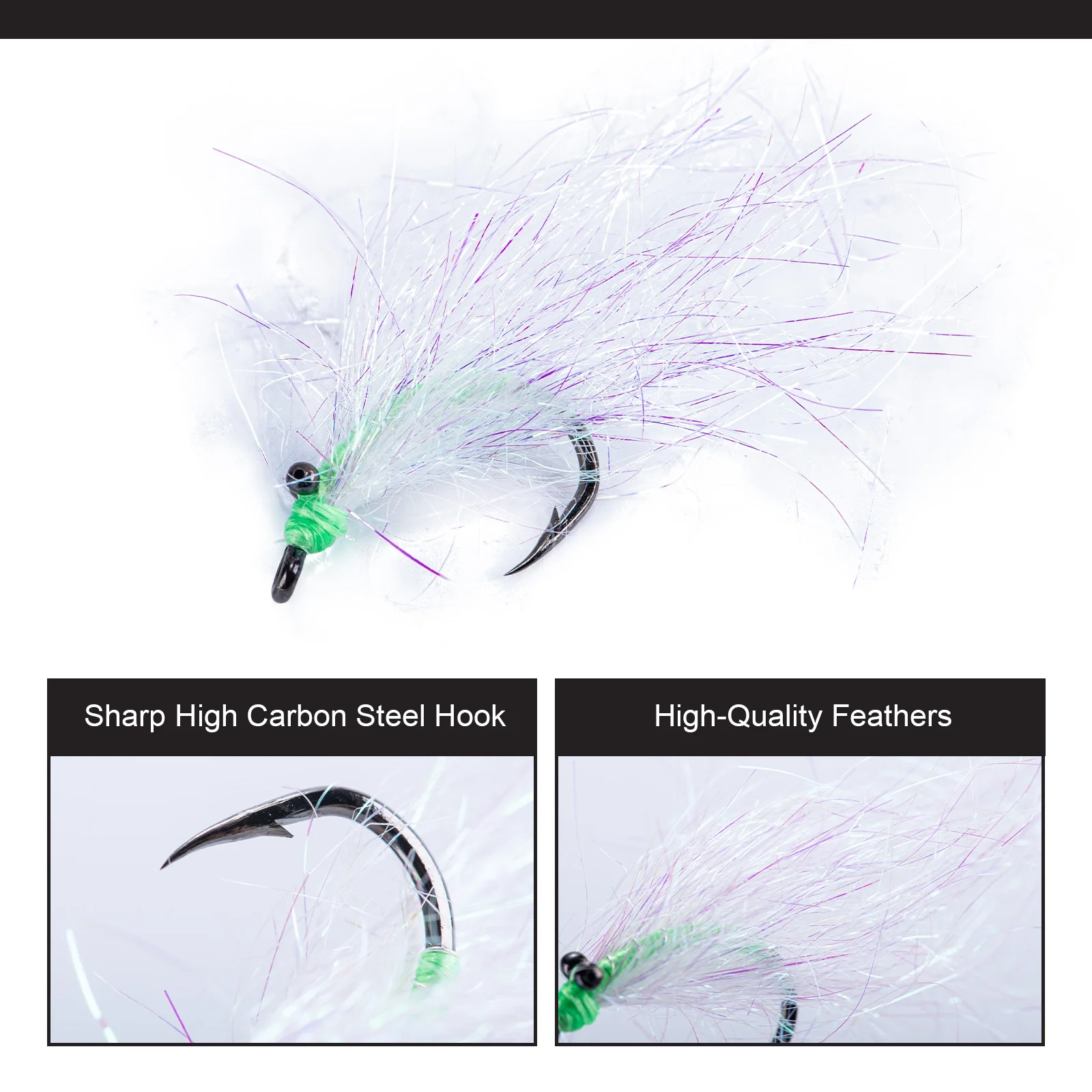 Goture, 2 cajas de señuelos de pesca con mosca, cebo Artificial para insectos, moscas, cebo de libélula, cebo de superficie, moscas secas para trucha, juego de señuelos de pesca de carpa - imagen 5