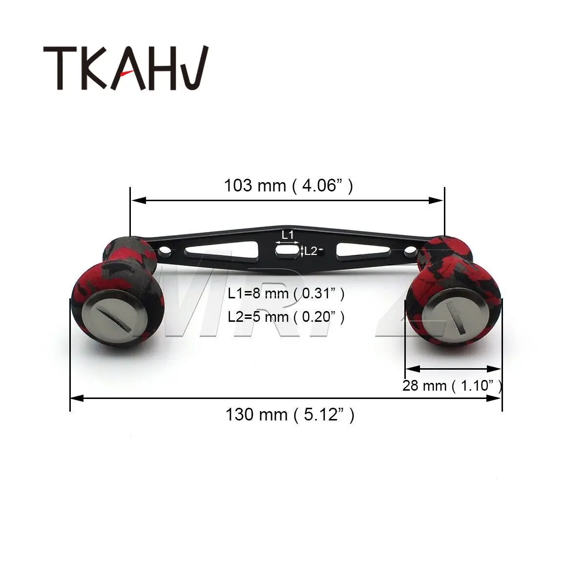 TKAHV-mango de carrete de pesca de fundición eléctrica para Abu Black Max Daiwa Shimano Curado, tambor recto de lubina de perfil bajo rojo - imagen 3