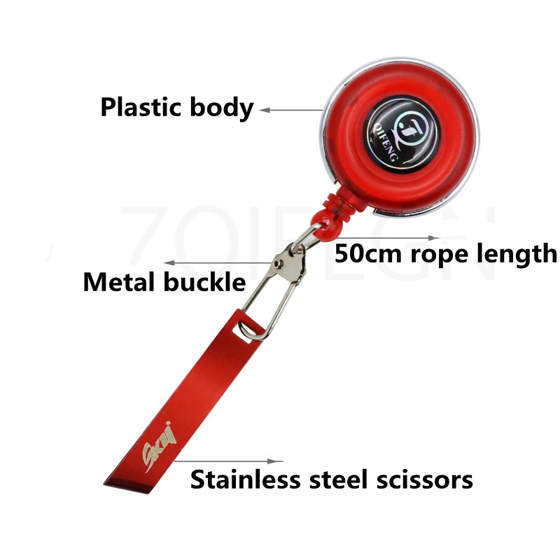 ZYZ cuerda de retención portátil con tijeras de uso de pescado de acero inoxidable, antipérdida, accesorios de pesca de mar o agua dulce, aparejos - imagen 5