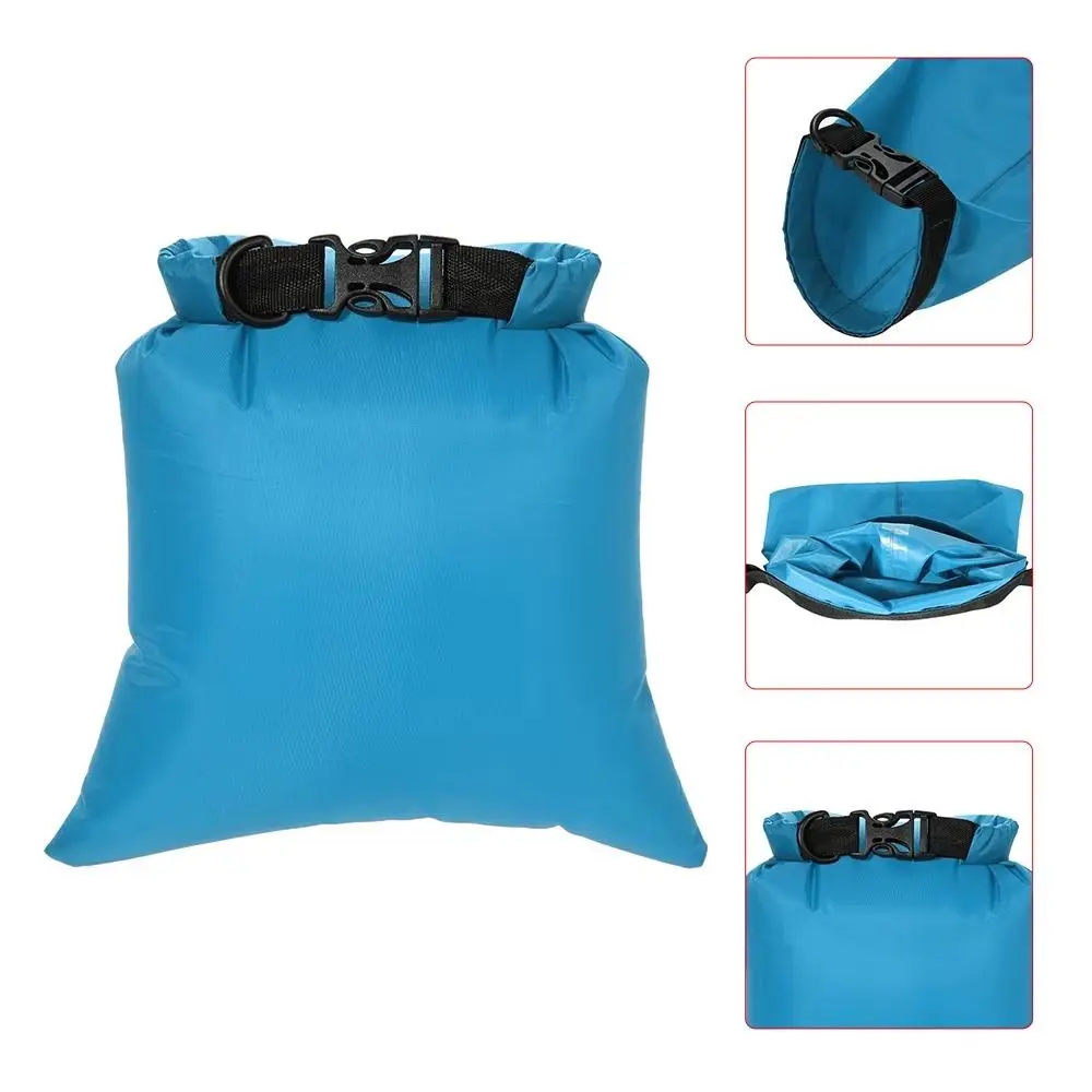 8 unids/set impermeable bolsa seca de gran capacidad con correas para los hombros bolsas de almacenamiento de natación ligero plegable - imagen 2