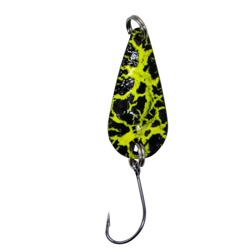 MUKUN-señuelo para trucha, cebo con cuchara, 2,6g, 31mm, pintura colorida, Señuelos de pesca de Metal de cobre para trucha, perca, Chub - imagen 5