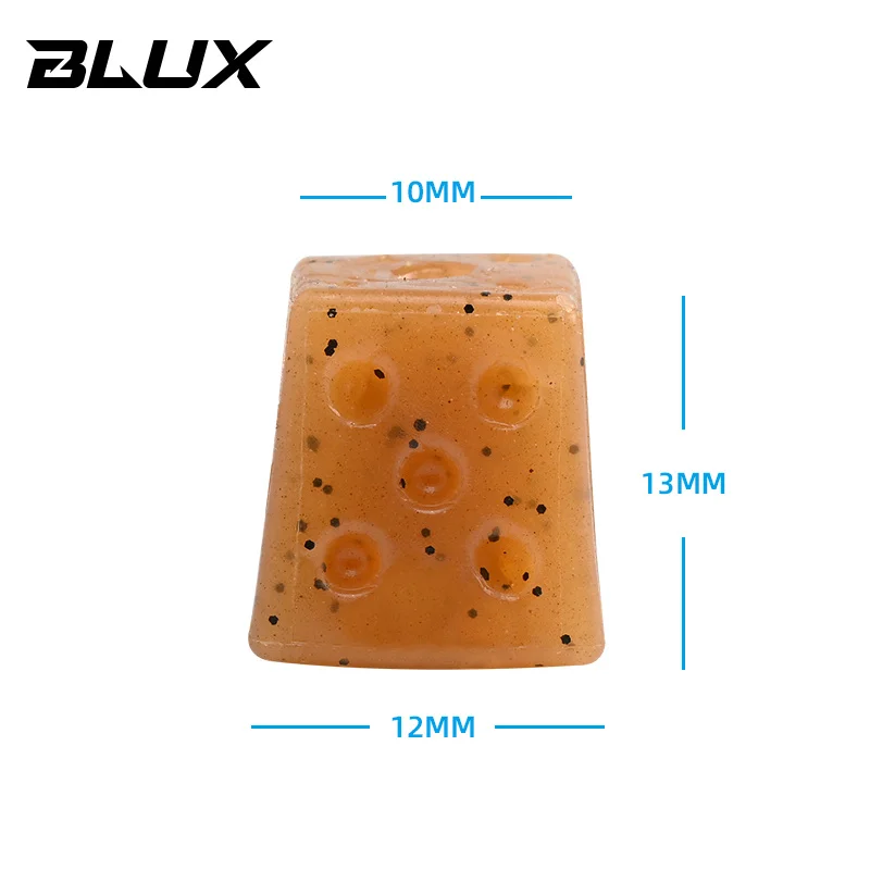 BLUX dados de goma 6 unids/lote cebo suave 12mm 1,8g hecho a mano Power BFS señuelo de pesca gusano de silicona lubina de agua dulce aparejos artificiales - imagen 2