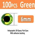 6mm green 100pcs