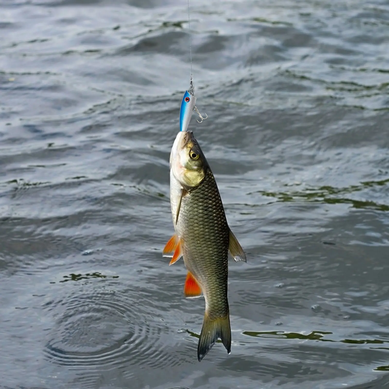 Señuelo de superficie Popper FREE FISHER con anzuelos triples - imagen 5