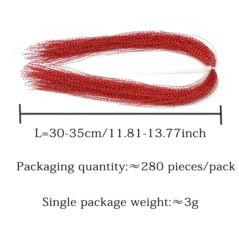 Anzuelo de pesca con mosca, señuelo de 280 hebras, Flashabou, oropel holográfico, cristal Flash, plantilla de cadena, 7 paquetes - imagen 3