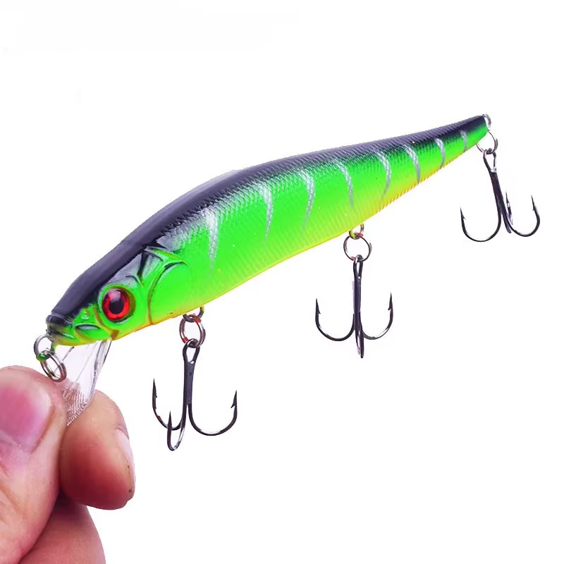 Señuelo de pesca de pececillos grandes, cebo duro Artificial, Wobblers, carpa, trucha, Crankbait, Lucio, anzuelos triples, aparejos, 14cm, 22,5g, 1 piezas