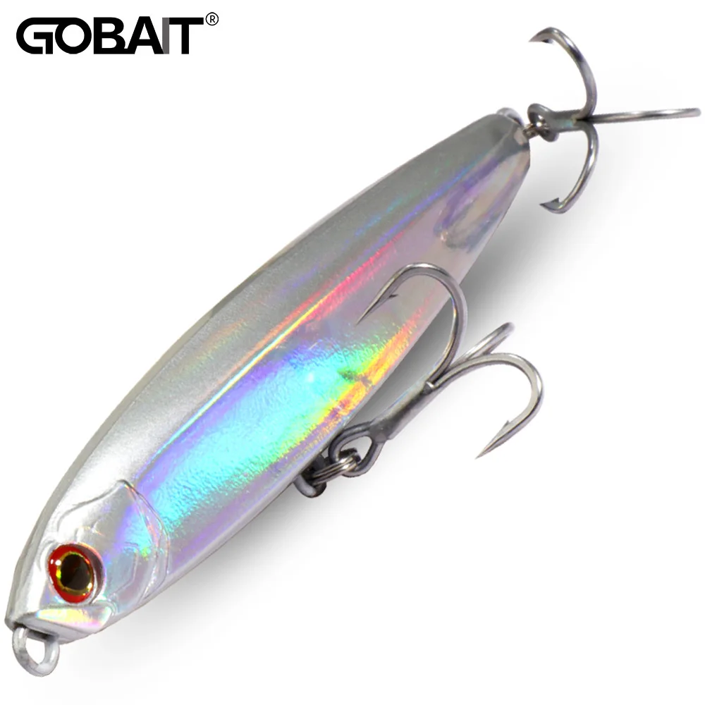 GOBAIT-cebo tipo lápiz que se hunde, 10g, 14g, 18g, 24g, pececillo, 8cm, 10cm, anzuelo de Pesca, plantilla de Metal, Wobbler Plopper, equipo de fundición, Popper, señuelo de Pesca - imagen 4