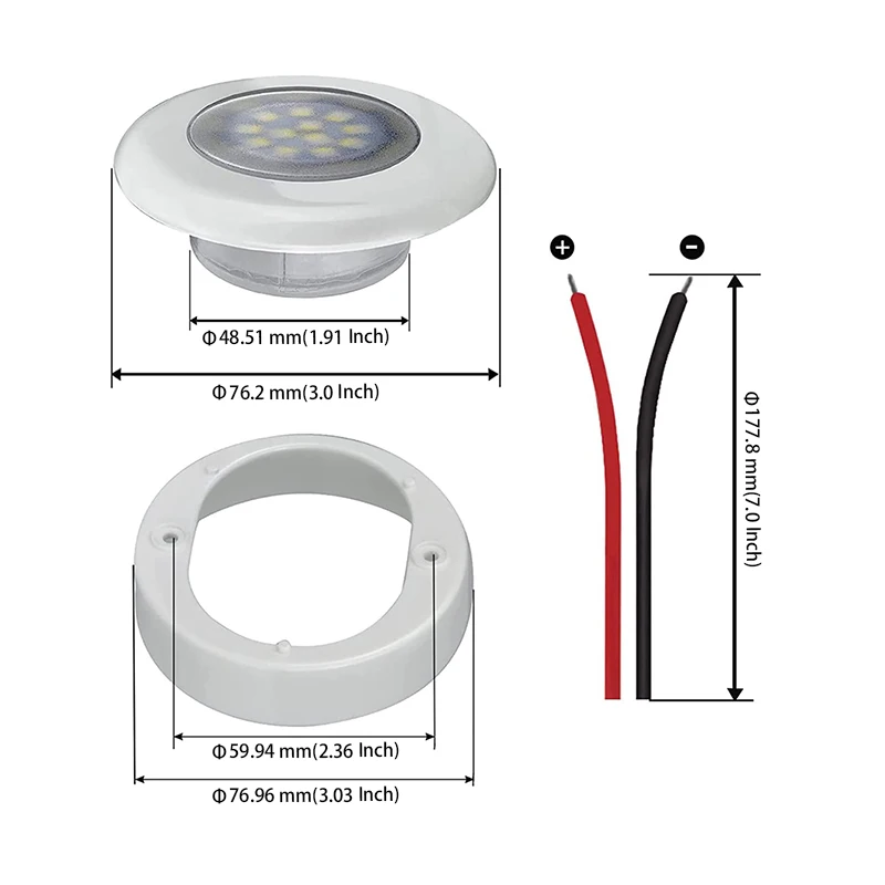 Foco LED RGBW Empotrable para Cubierta de Barco - imagen 2