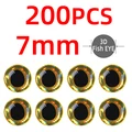 200pcs golden 7mm