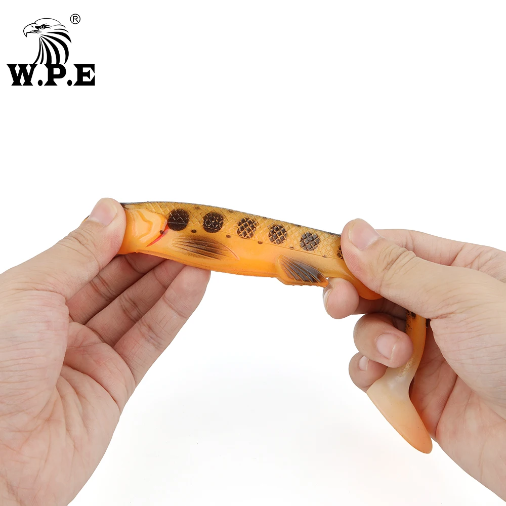 W.P.E-señuelo de Pesca suave, 2 unids/pack, 160mm, 33,5g, Swimbait, de goma, de silicona, plantilla para lubina, aparejos de Pesca de carpa - imagen 4