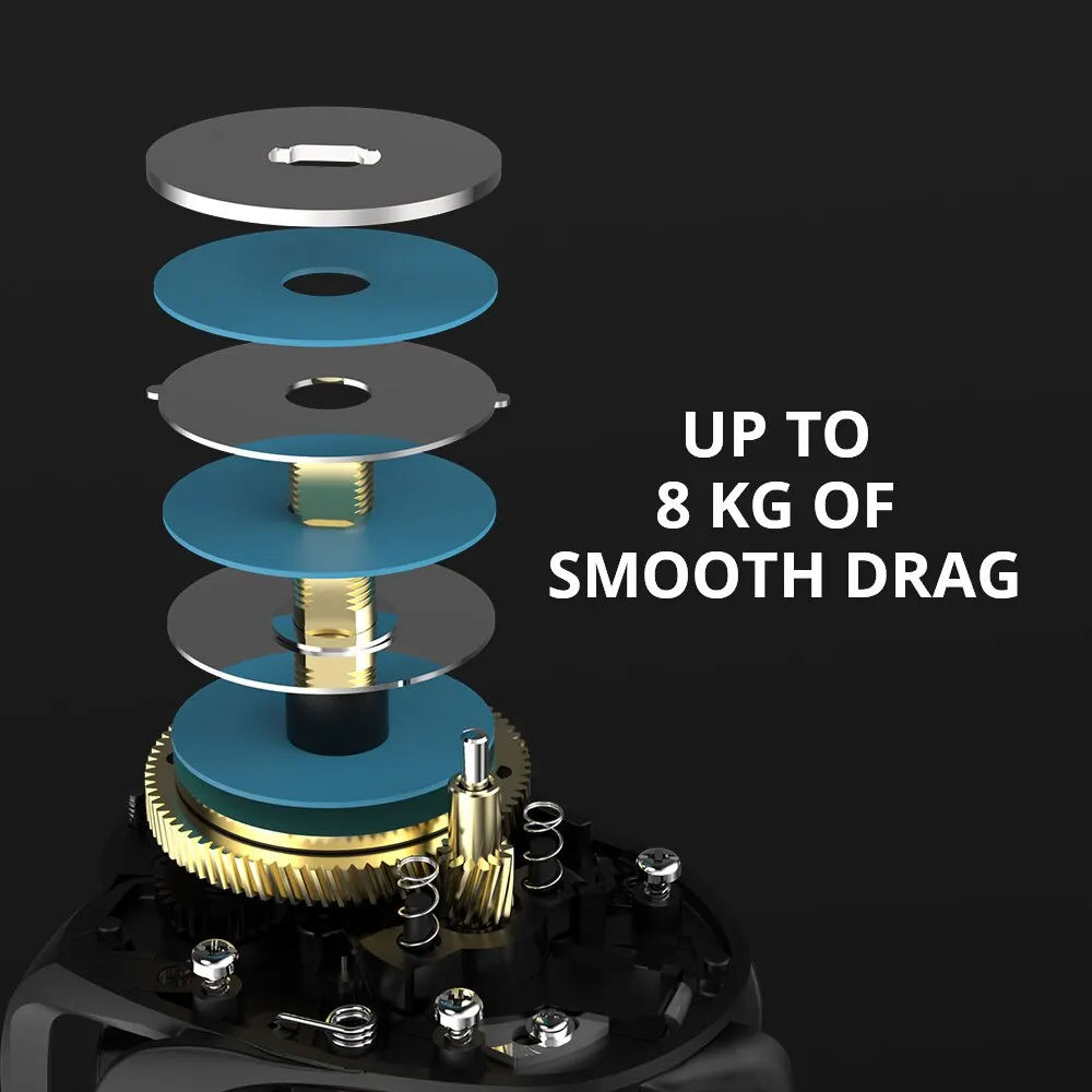 KastKing-carrete de Baitcasting Brutus, sistema de frenado magnético 7,2: 1, relación de engranaje 5 + 1, rodamientos de bolas, bobina de pesca de arrastre máximo de 8KG - imagen 4