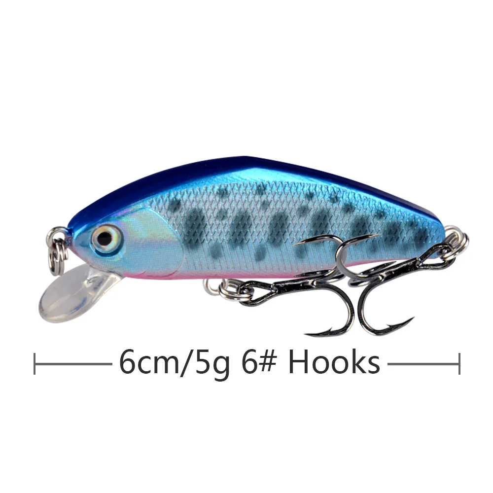 Minnow Wobbler de hundimiento lento, señuelo de pesca de 6cm/5g, Crankbaits, Señuelos de pesca 2022 swimbait, Señuelos de pesca - imagen 3