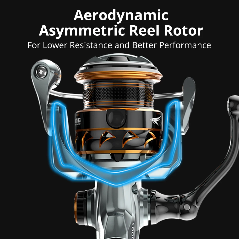KastKing-carrete de pesca giratorio, herramienta de arrastre de 4,5 KG máximo, 10BB + 1RB, Ratio de engranaje de 6,2: 1, peso de 131g - imagen 4