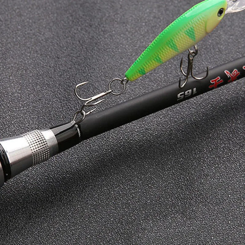 Caña de pescar ultraligera M/UL 2 piezas, caña de pescar de carbono, 1,65/1,8 m, Spinning/Casting, para depósito de artículos de Río - imagen 5