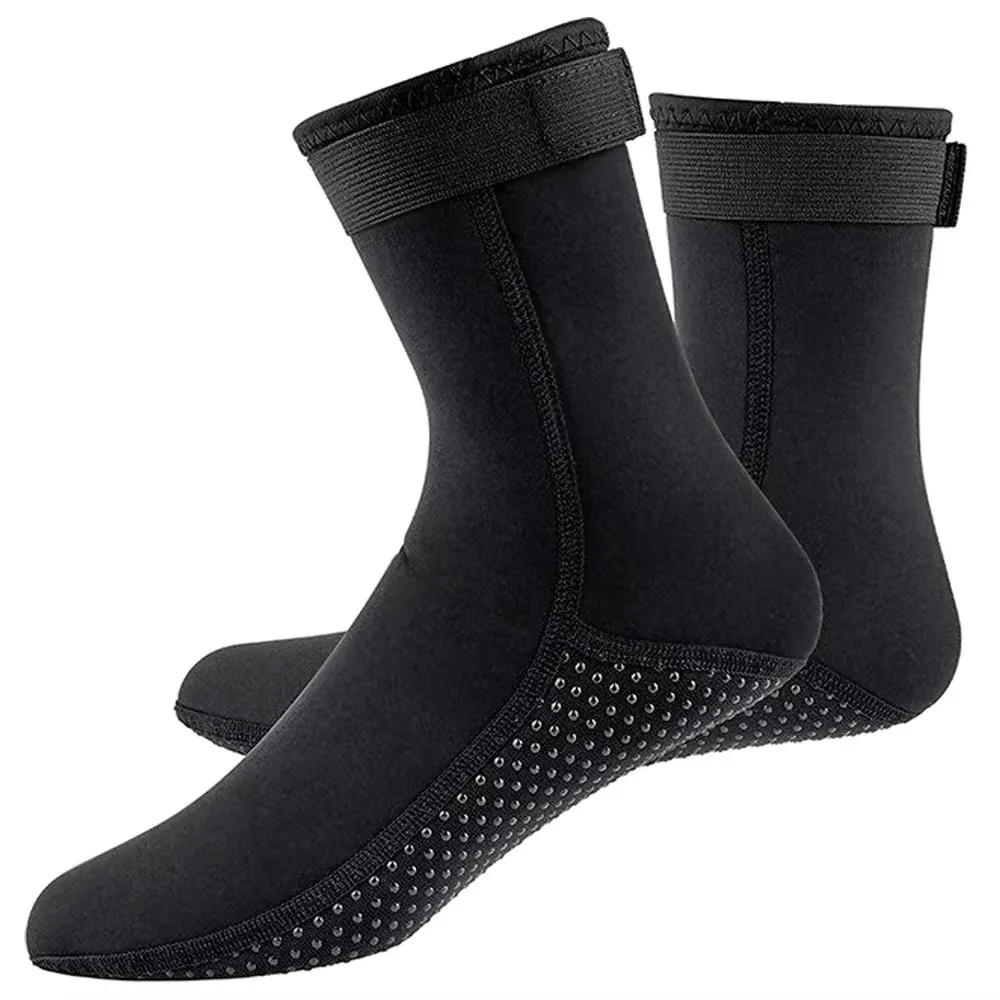 Calcetines de buceo duraderos de 3mm y 5mm, botines cálidos de neopreno para Surf y playa, zapatos de traje de neopreno elásticos antideslizantes para Surf, natación y snorkel