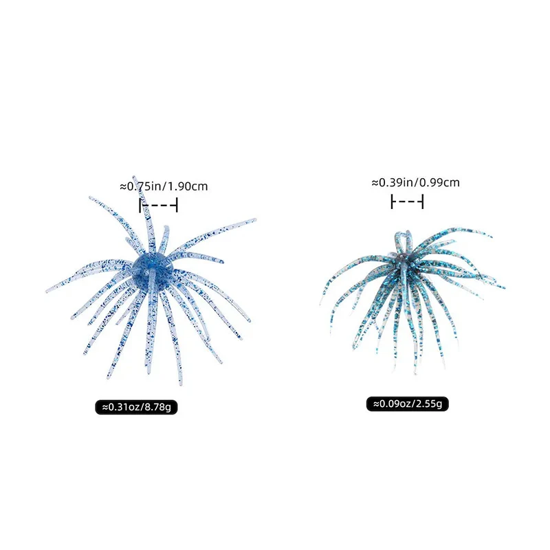 WEIHE, nuevo, 2,5g/8,7g, señuelo de pesca, señuelos de erizo de mar, cebo suave de PVC, cebos de silicona para dorada, lubina, pesca mandarín, Tilapia - imagen 3