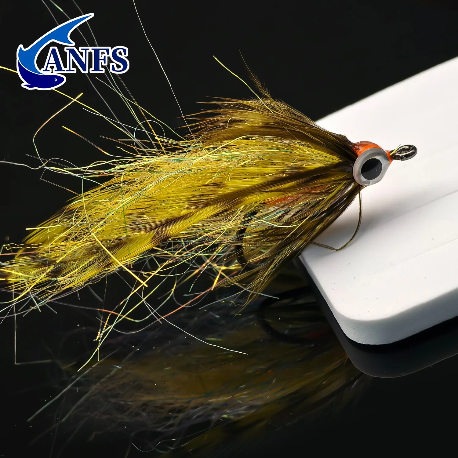 ANFS 4 señuelos de pesca con mosca-cola Grizzly, señuelo de mosca realista con serpentina de gran juego para salmón, lubina, truco-regalo Ideal para pescador - imagen 3