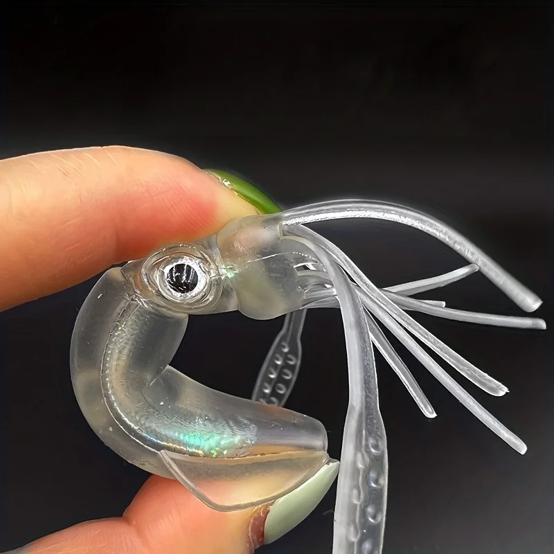 Señuelo de pesca de calamar, pulpo Artificial, cebo Artificial suave para pesca en agua salada y dulce, 1 ud./5 uds. - imagen 4